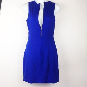 NWOT EXPRESS SZ 0 zippered w/keyhole in back blue